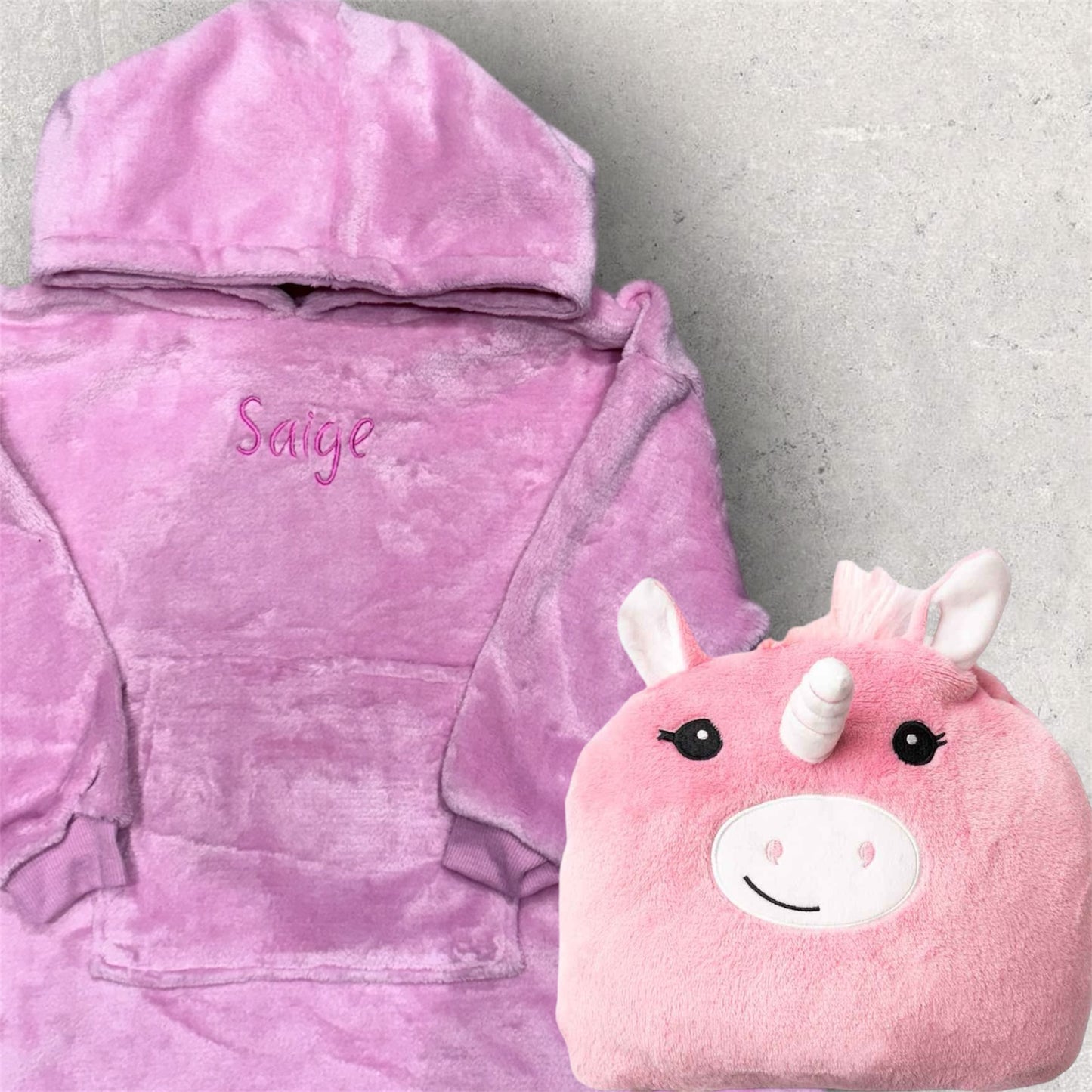 Kids Personalised Animal Hooded Blanket / Cushion