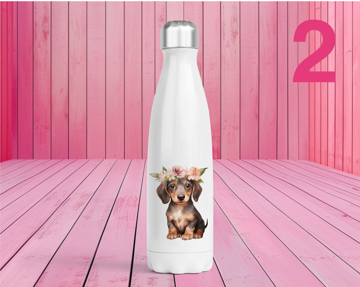 Pet Themed Thermal Stainless Steel Bottle 500ml l Personalised Pet Gifts For Humans | Choose Design