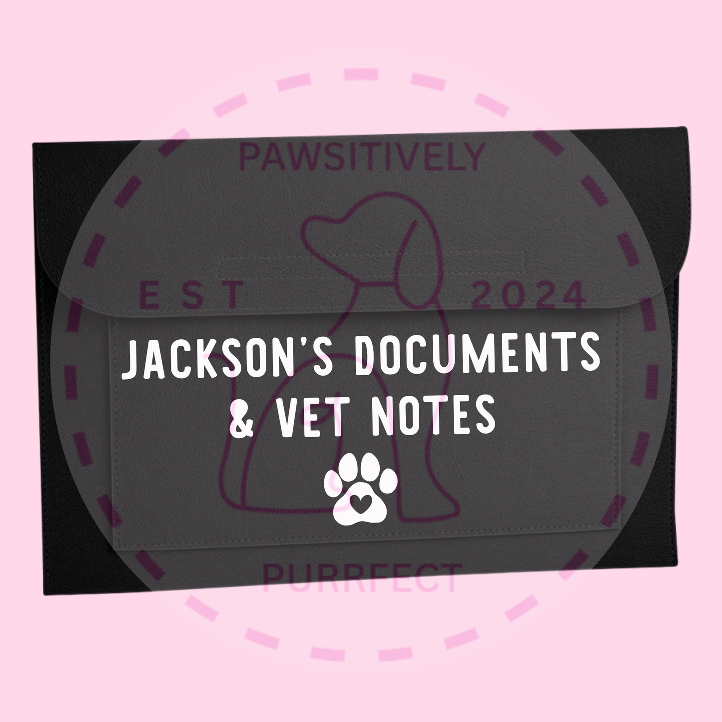 Personalised Pet Themed Document Wallet