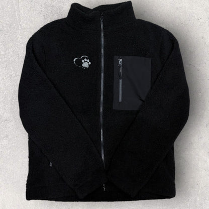 Embroidered Unisex Borg Fleece Zipped Jacket