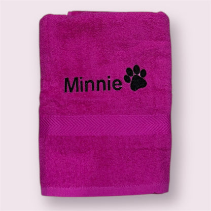 Embroidered Personalised Pet Towel - 2 Sizes Available