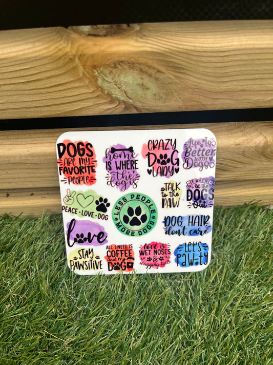 Pet Themed Cork Backed Coasters