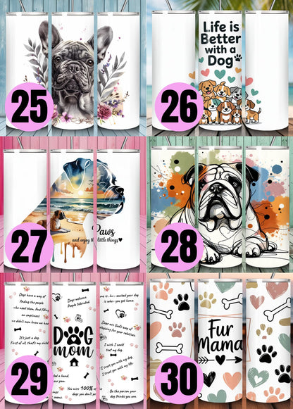 Pet Themed Thermal Stainless Steel Tumbler 20oz - Dogs | Pet Gifts For Humans | Choose Design