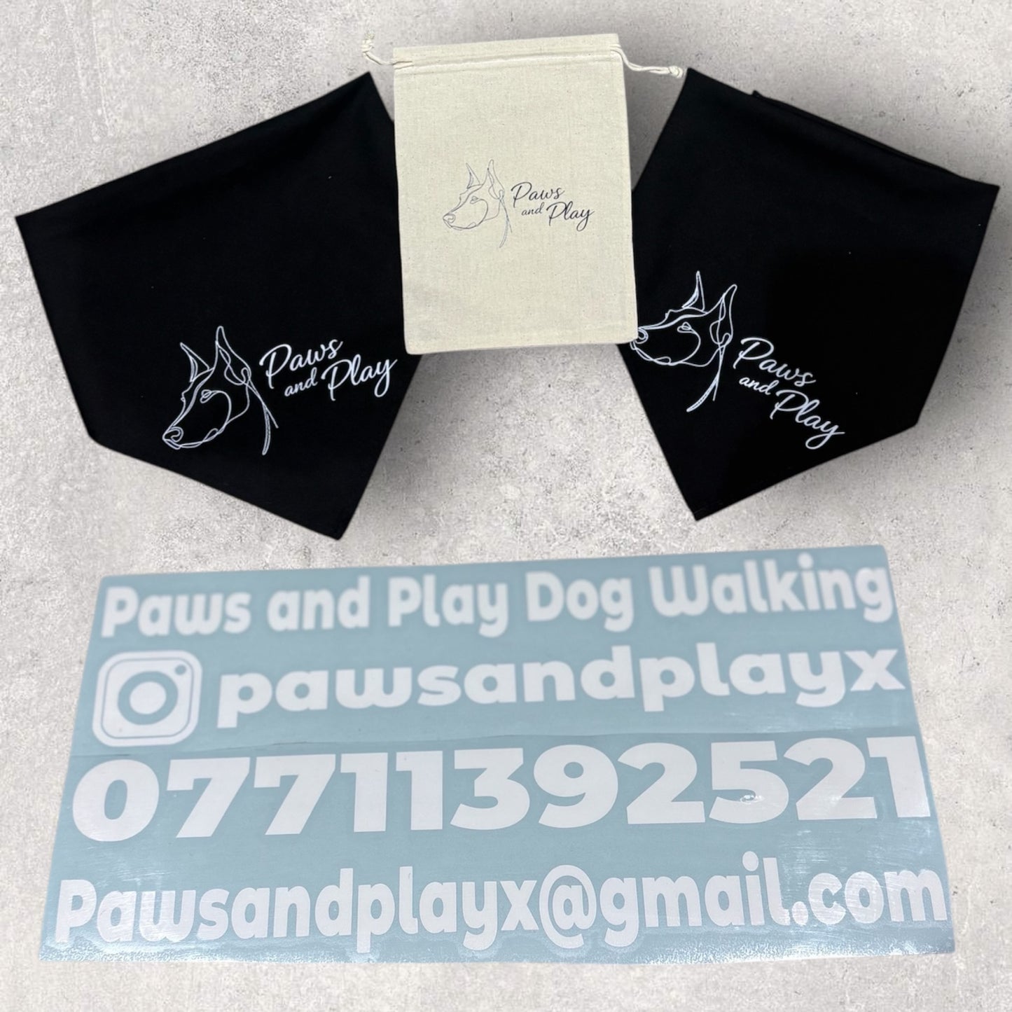 Business/Personal Custom Pet  Bandana | Own Logo/Design