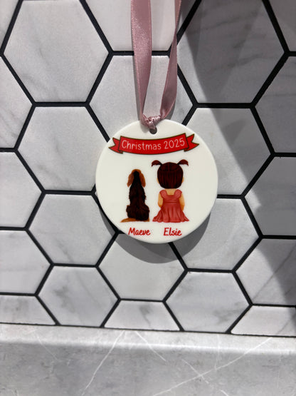 Personalised Christmas Pet Bauble Ornament