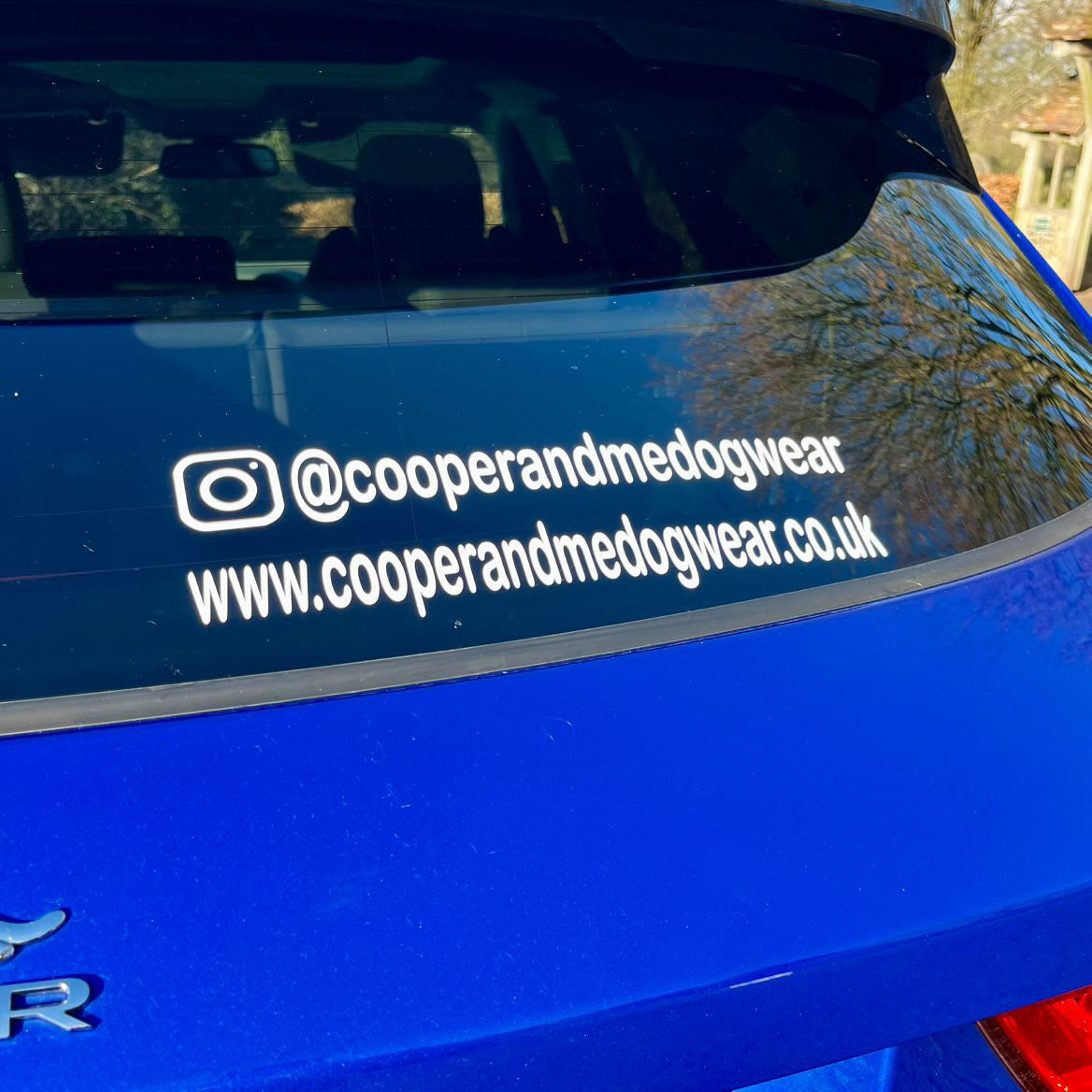Personalised Car Window Vinyl Decal | Great For Businesses & Pet Social Media
