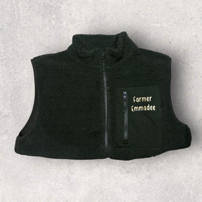 Unisex Workwear Borg Fleece Zipped Gillet