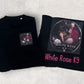 Black t-shirt with 'White Rose K9' design on a light gray background