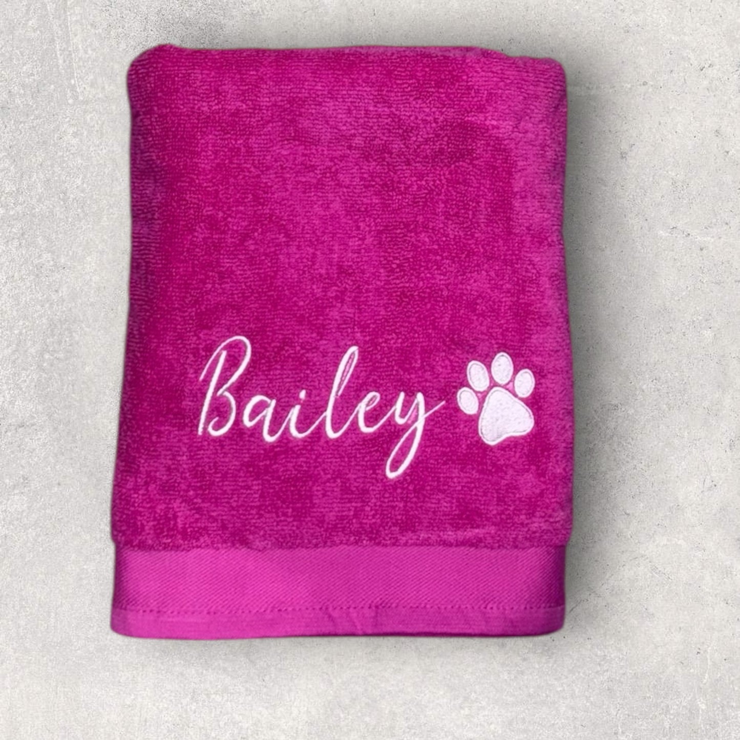Embroidered Personalised Pet Towel | 2 Sizes Available