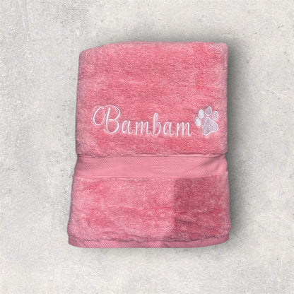 Embroidered Personalised Pet Towel - 2 Sizes Available