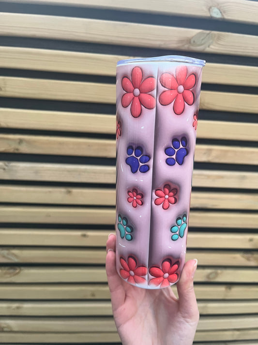 Pet Themed Tumbler 20oz - Blooper - Pawsitively Purrfect