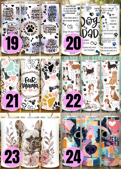 Pet Themed Thermal Stainless Steel Tumbler 20oz - Dogs | Pet Gifts For Humans | Choose Design