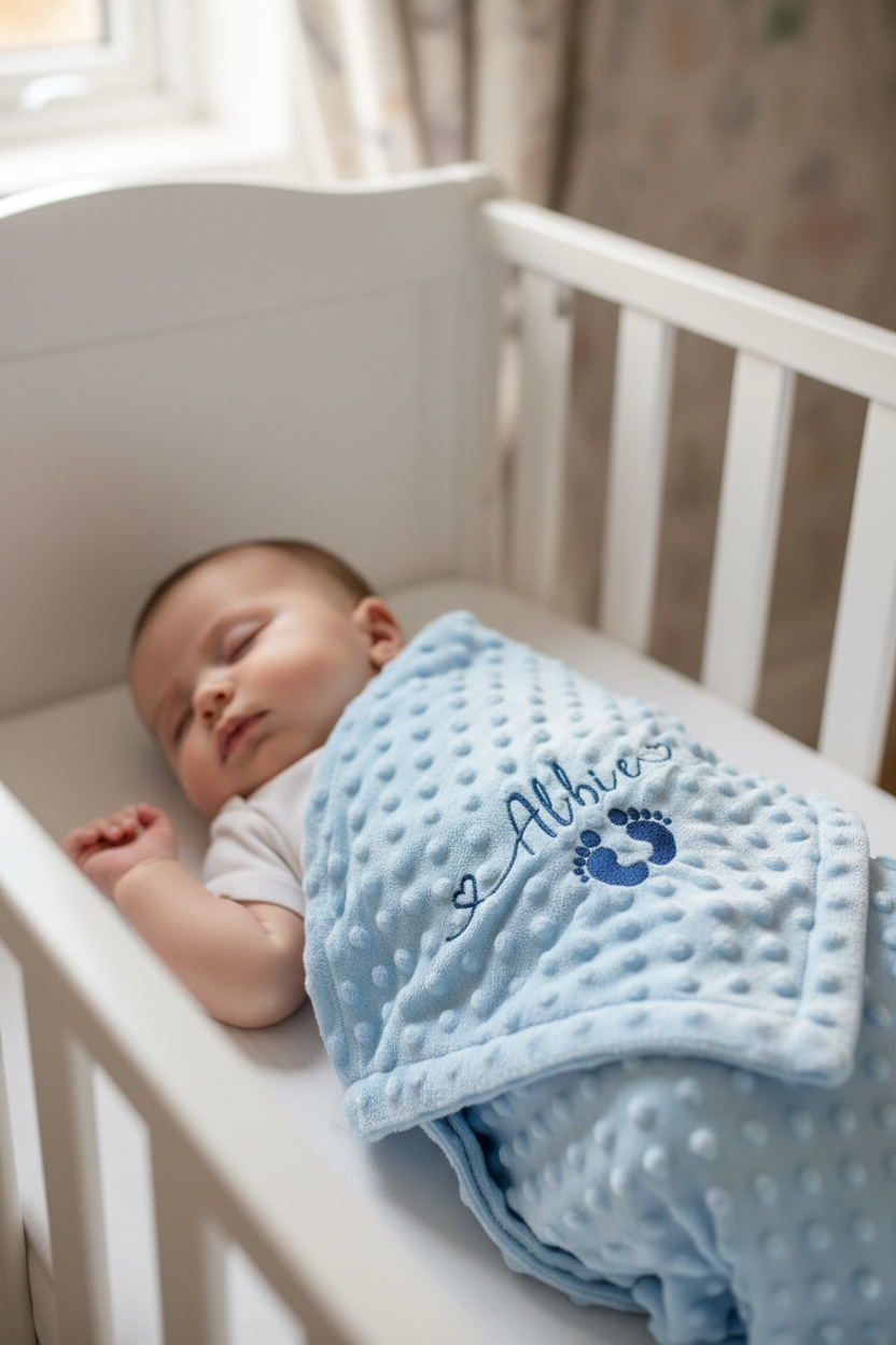 Embroidered Personalised Baby Blanket | Personalised Gifts
