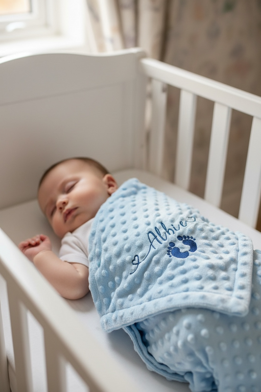 Embroidered Personalised Baby Blanket