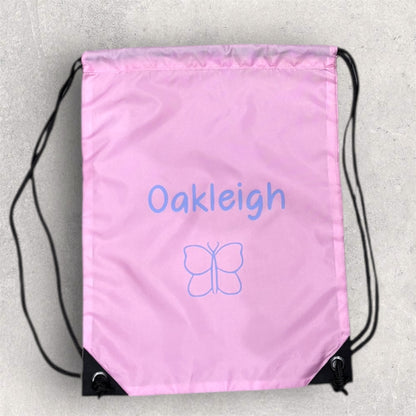 Personalised Kids Swim Pump School Drawstring Bag