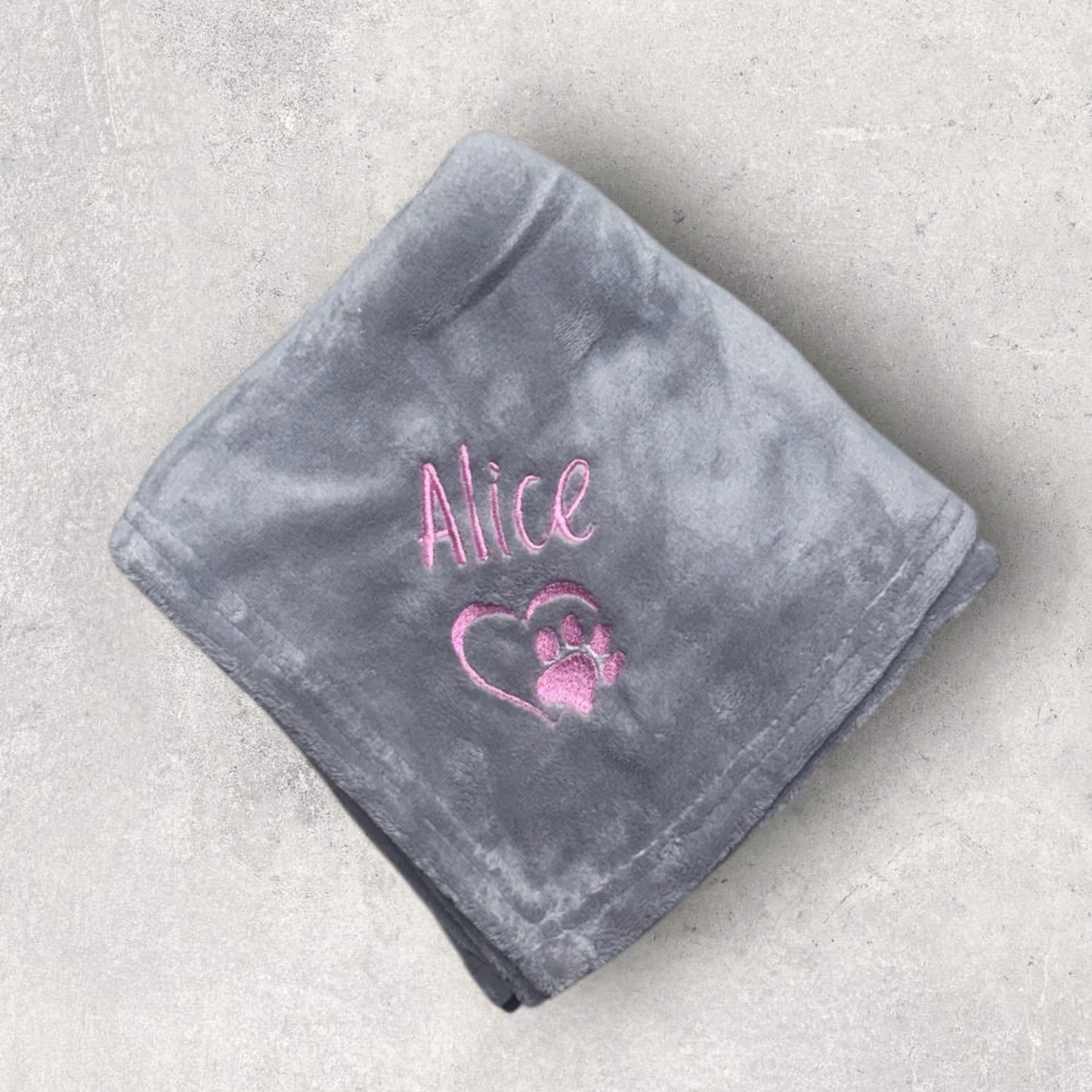 Embroidered Personalised Pet Blankets