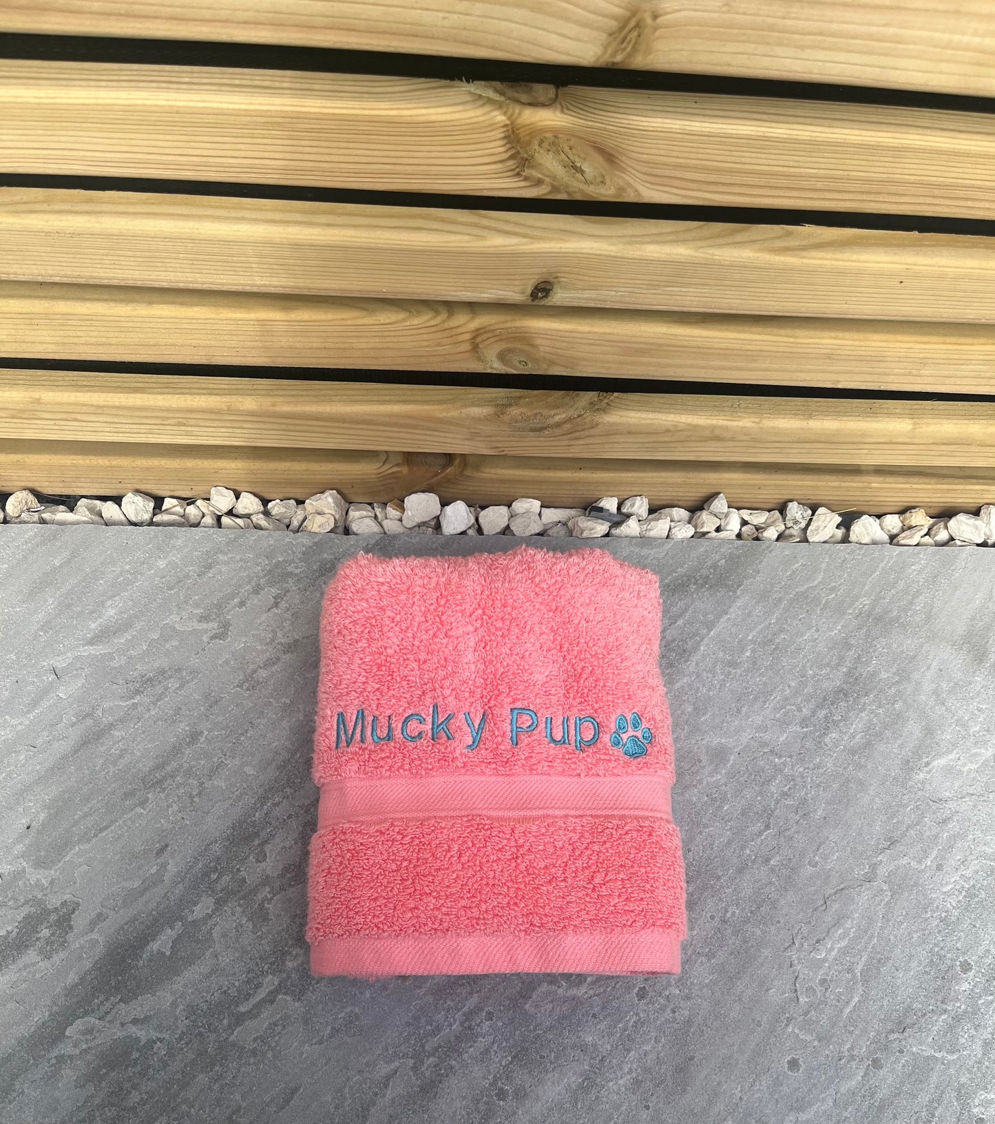 Personalised 'Mucky Pup' Embroidered Pet Towel
