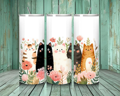 Pet Themed Tumbler 20oz Cats - Pawsitively Purrfect