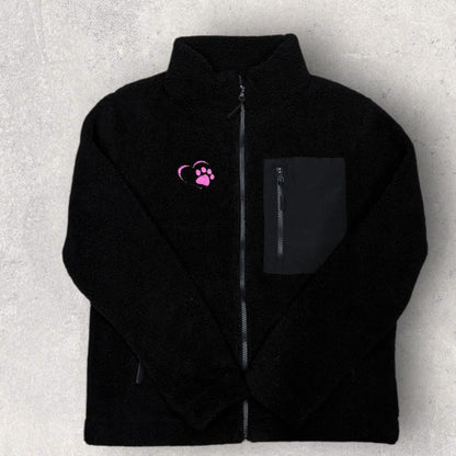 Embroidered Unisex Borg Fleece Zipped Jacket