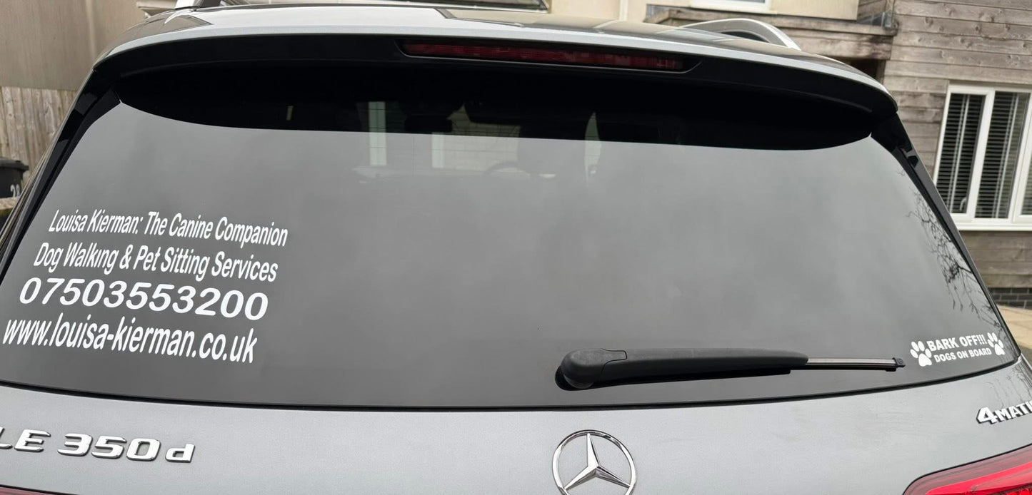 Personalised Car Window Vinyl Decal | Great For Businesses & Pet Social Media
