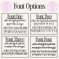 Font options for teddy baubles