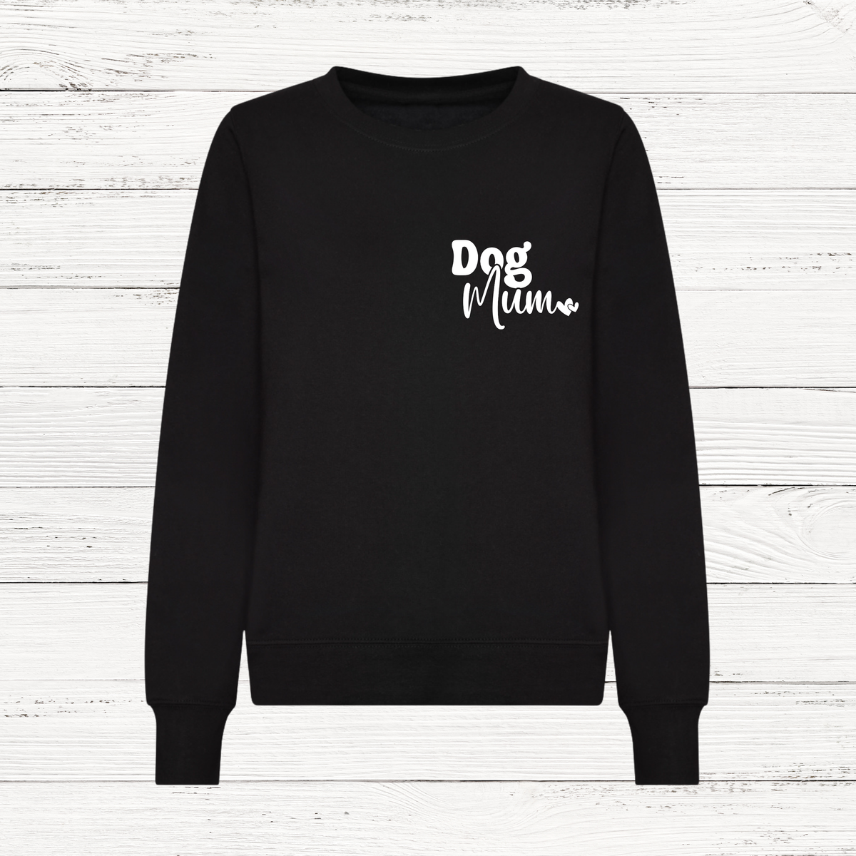 Black women's sweatshirt with Dog Mum design