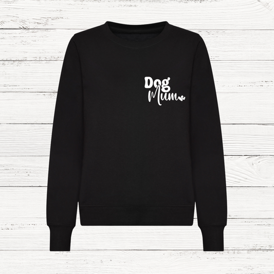 Black women's sweatshirt with Dog Mum design