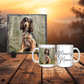 Personalised pet mug and matching coaster set