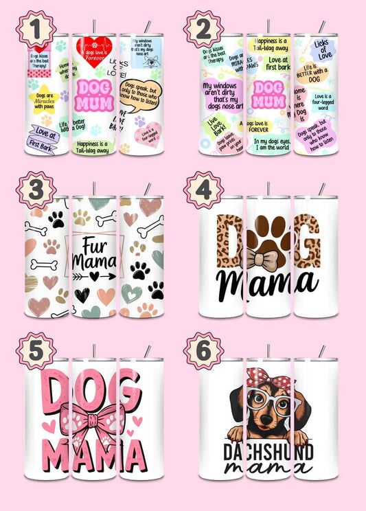 Dog lover thermal stainless steel tumbler with themed design