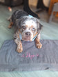 Embroidered personalised pet hand towel with heart