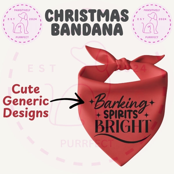 Personalised Christmas bandana for dogs and pet events