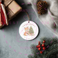 Handmade personalised first Christmas bauble for new parents