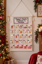 Personalised advent calendar with custom name for a Christmas countdown