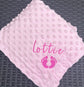 Our personalised baby blanket embroidered with a name