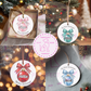 Personalised bow Christmas bauble with custom name design