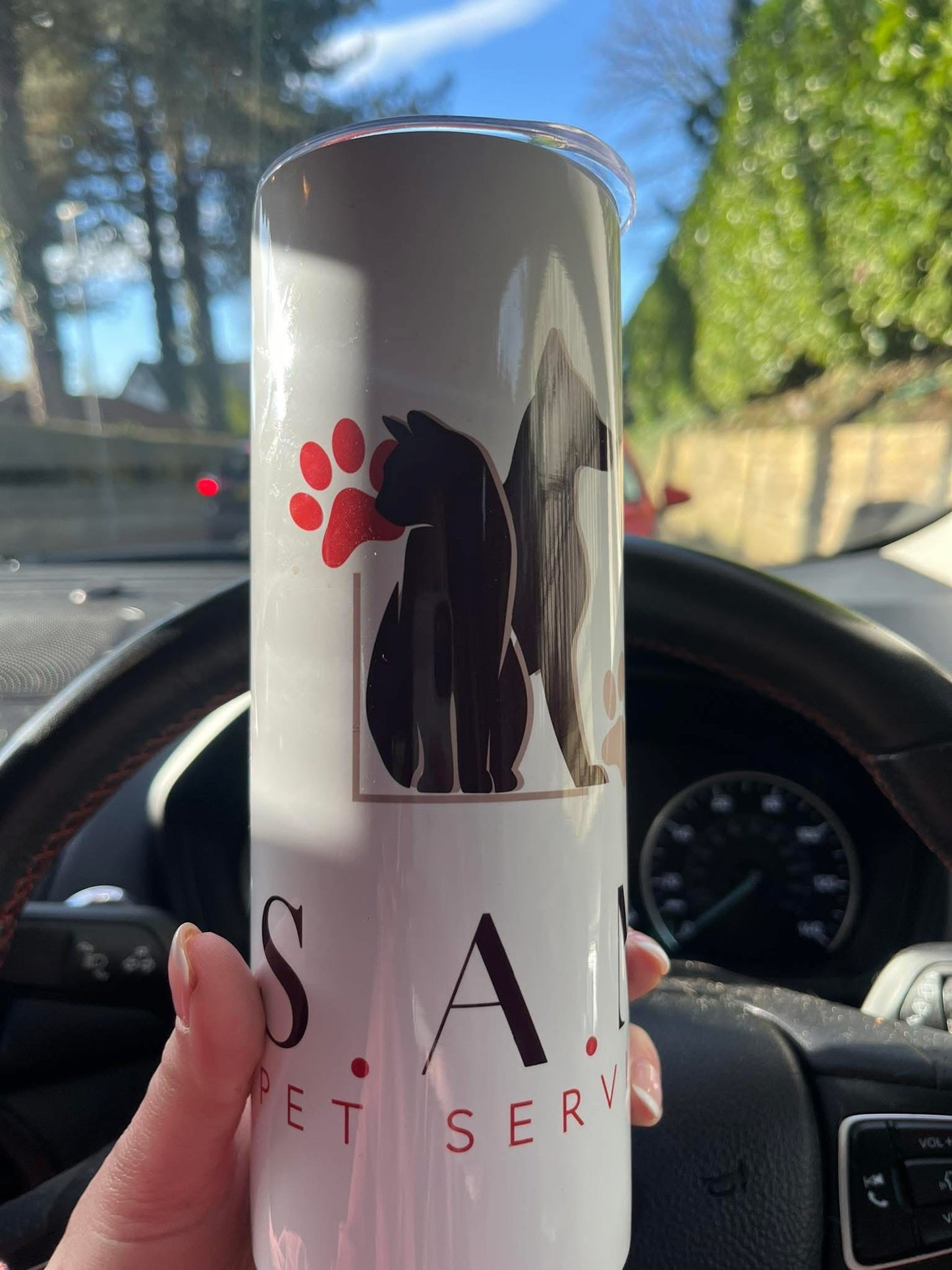 Personalised 20oz business tumbler for pet professionals