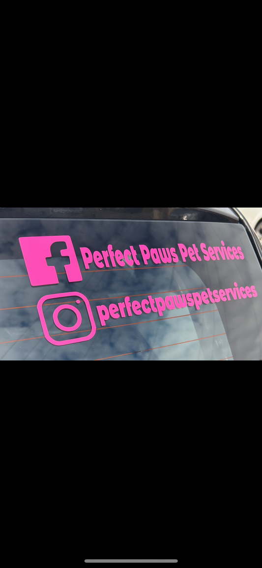 Our personalised car window vinyl decal