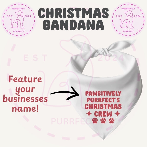 Christmas dog bandana for pet businesses and bulk orders