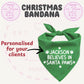Festive personalised pet bandana for Christmas dogs