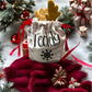 Our personalised Christmas reindeer drawstring bag