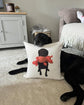 Personalised dog photo cushion with custom pet image and name