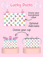 Personalised duck themed kids tumble