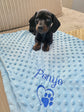 Personalised cat and dog blanket made from soft fleece