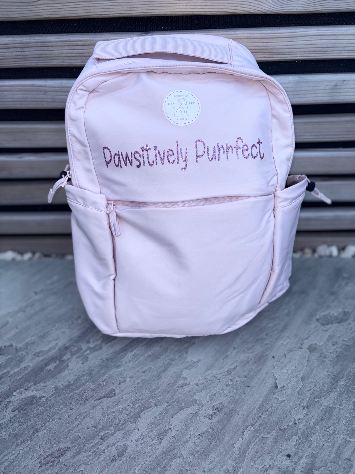 Personalised business backpack with custom company logo