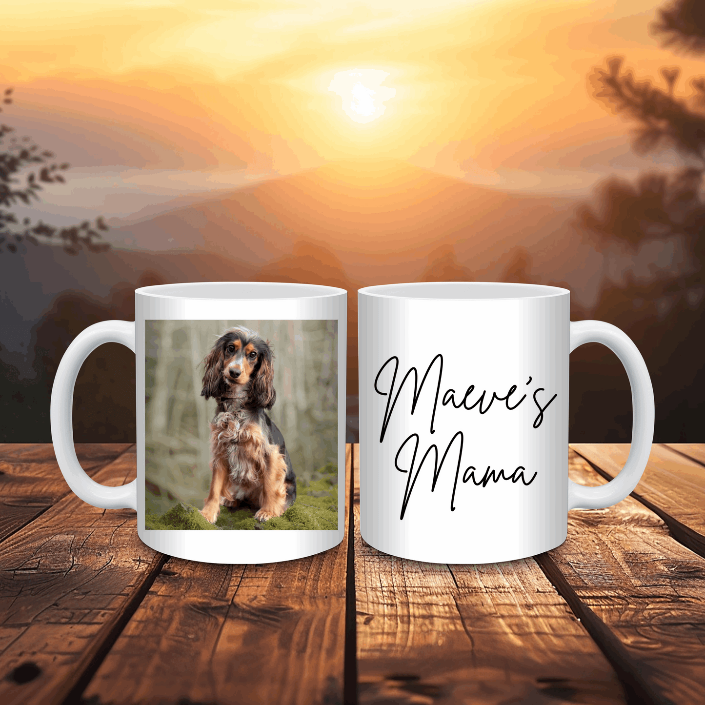 Personalised 11oz pet mug with custom pet photo