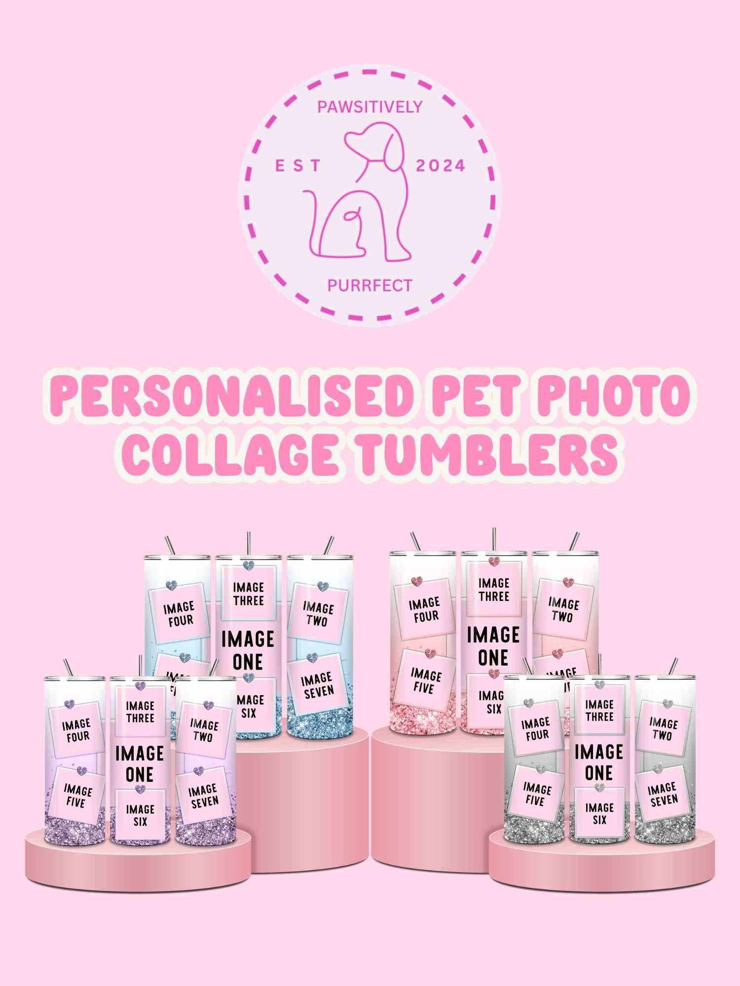 Personalised 20oz pet photo thermal tumbler