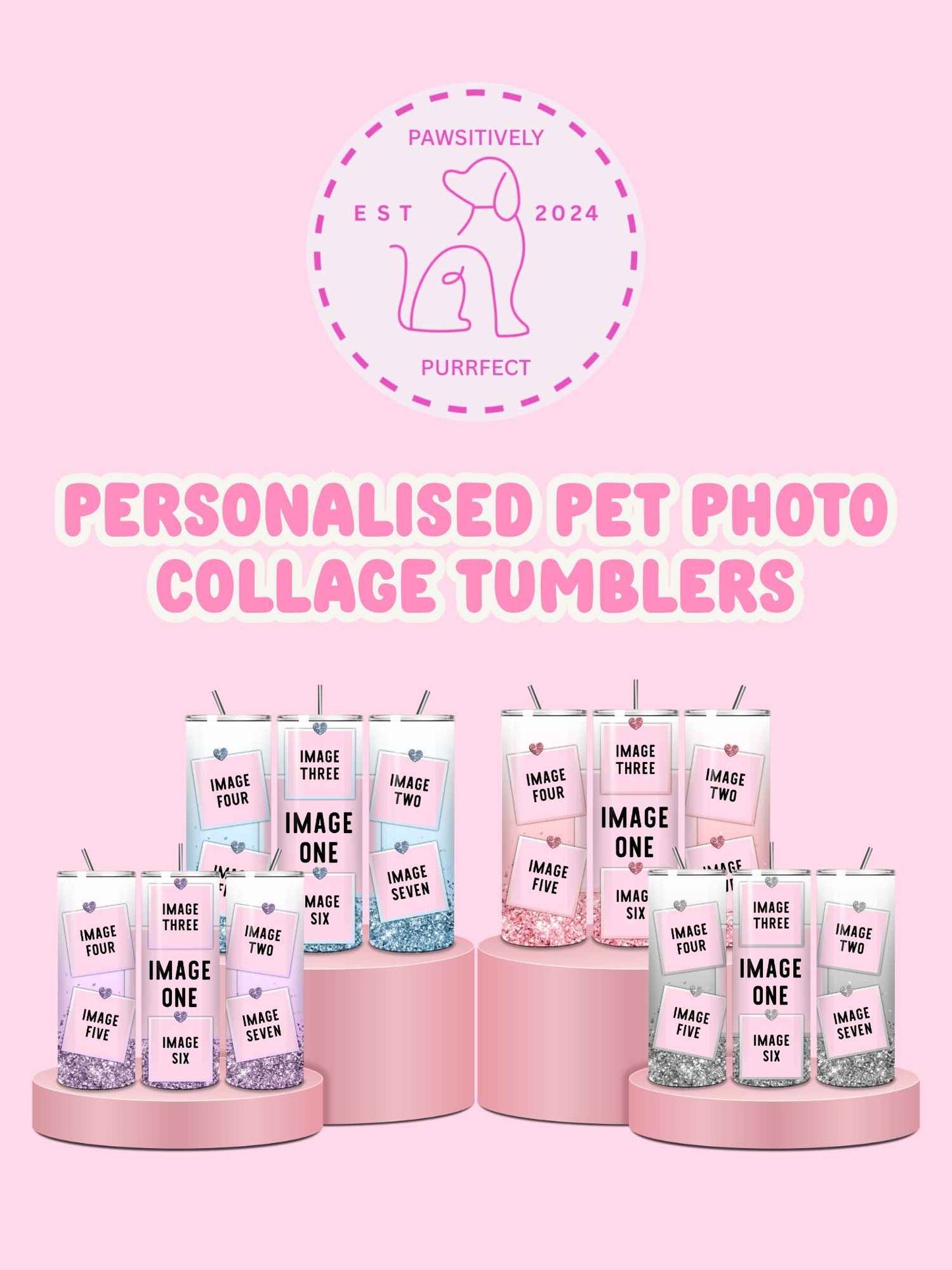 Personalised 20oz pet photo thermal tumbler