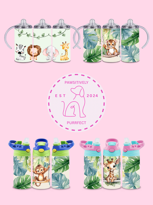 Personalised pet photo tumbler for kids with custom pet pictures