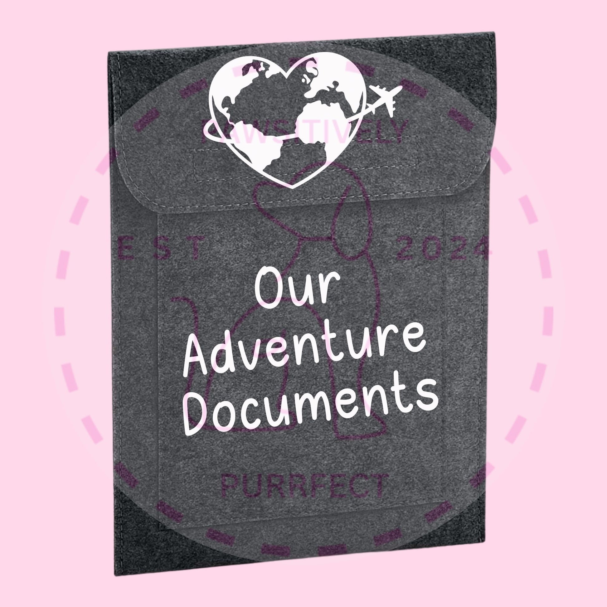 Personalised travel document wallet for passport and travel documents