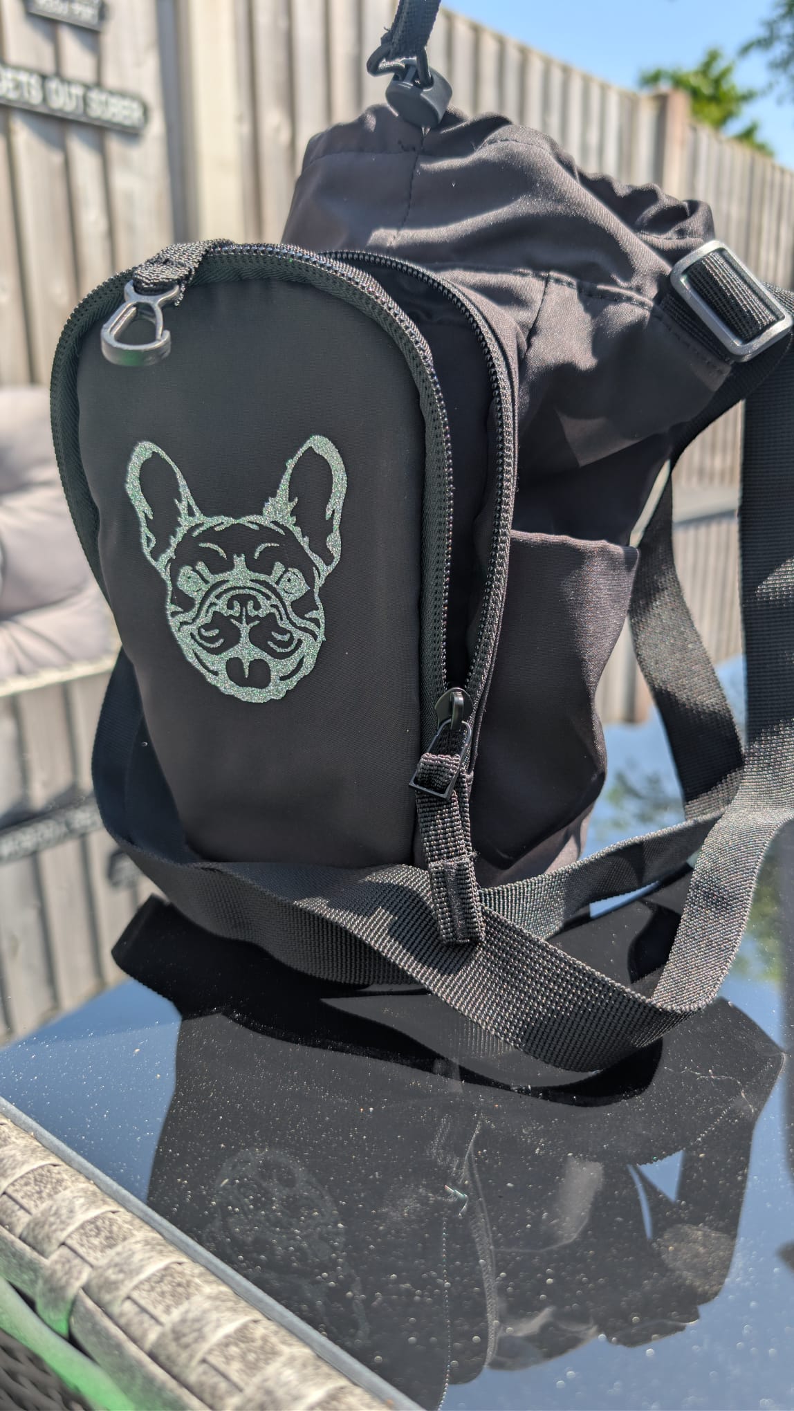 Personalised dog walking bag for pet owners